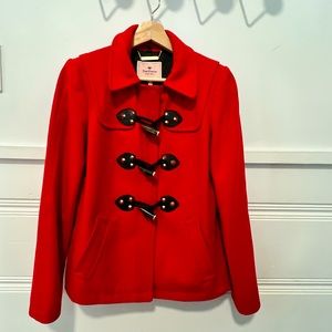 juicy couture red peacoat.